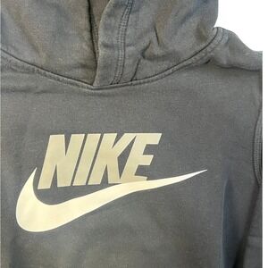 Nike Youth Black Cotton Polyester Hoodie‎ Athletic Gym Casual Size L J4